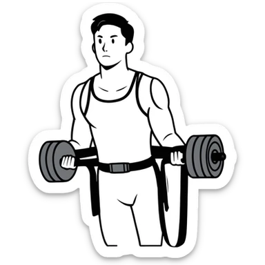 vertical gym lifting belt, simple and clear sticker