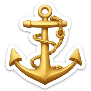 Anchor Maroon and gold sticker