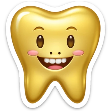gold tooth no face sticker