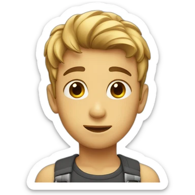 Boy looking romantically  sticker