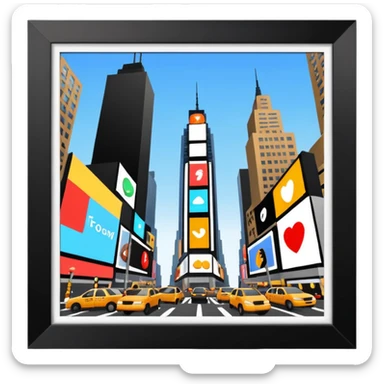 Time square  sticker