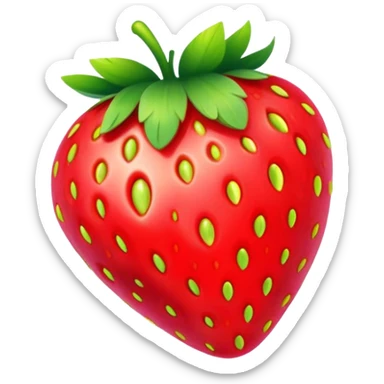 A rainbow strawberry sticker