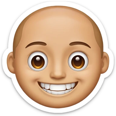 An emoji head showing jaw line sticker