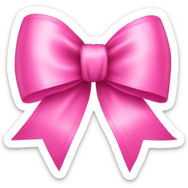 Hanging Pink bow ribbon  sticker