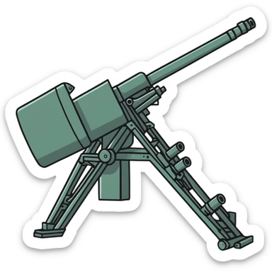 Soviet anti-aircraft gun sticker