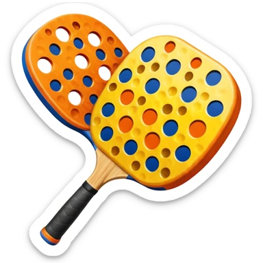 A colorful pickleball sticker