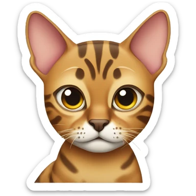 Annoyed bengal cat  sticker