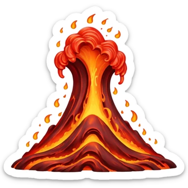 red lava wave sticker