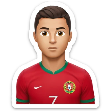 Cristiano Ronaldo soccer player with Portugal jersey sticker