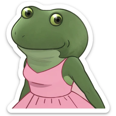 Pink dress sticker