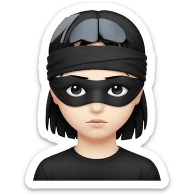 blindfolded emo sticker