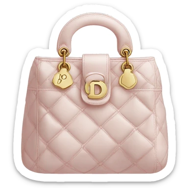 vintage pale Pink Dior Purse sticker