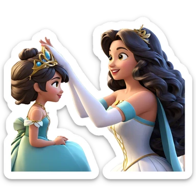 fairy tale princess gathering sticker