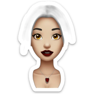 Vampire girl lipstick  sticker