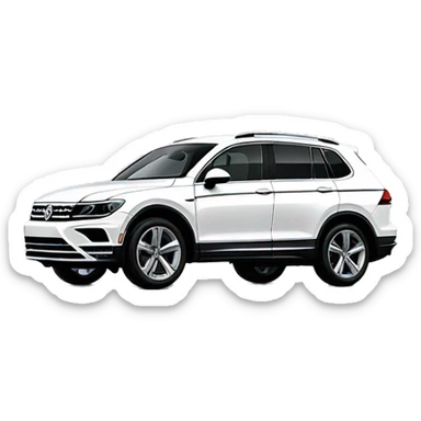 2024 white VW Tiguan r line sticker