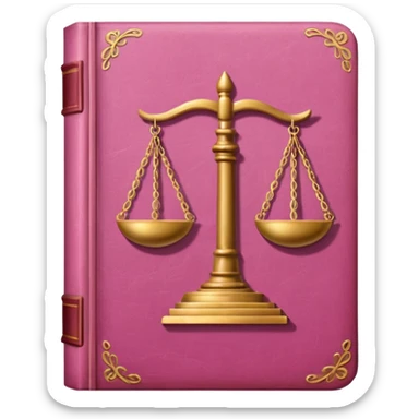 pink law book sticker