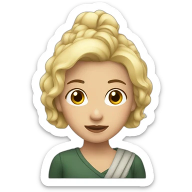 Ada mujer bajita rubia rizosa sticker