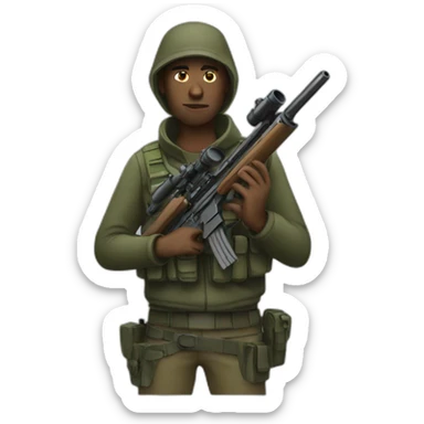 sniper with a rifle sticker