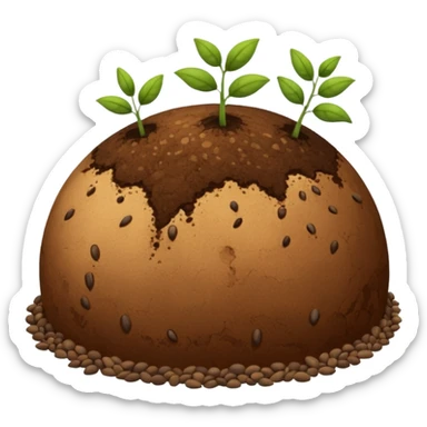erde wird mit samen voll gemahct sticker