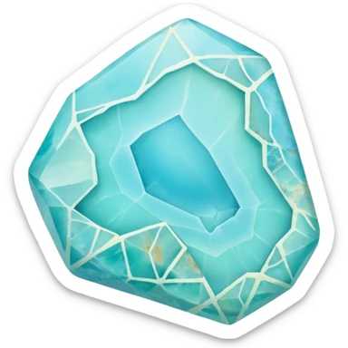 peruvian opal gemstone raw crystal mineral sticker