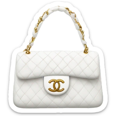 White Chanel bag sticker