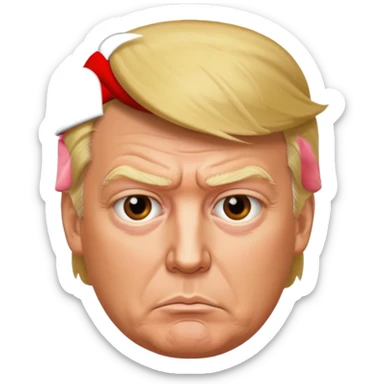 black donald trump sticker