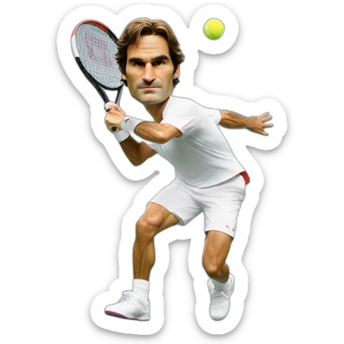 roger federer tennisman sticker