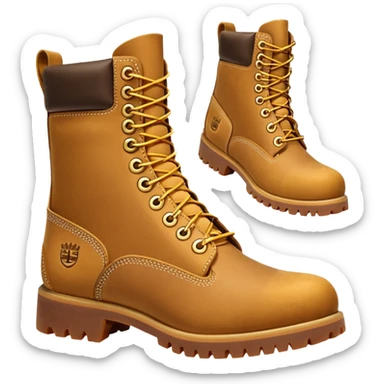 Сделай пару ботинок Timberland в классической расцветке sticker