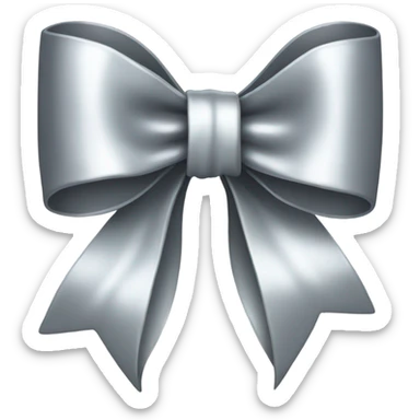 Silver bow sticker