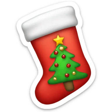Christmas stocking sticker