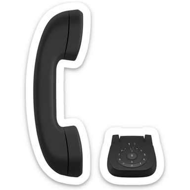 Black doll phones sticker