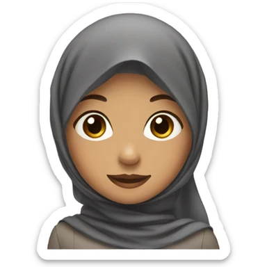 A girl with a hijab sticker