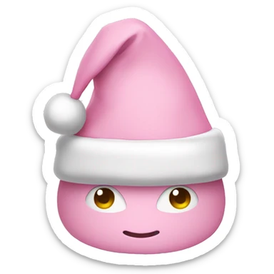 light pink santa hat sticker