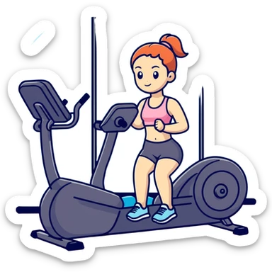 Gym girl sticker