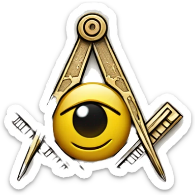 Masonic compas sticker
