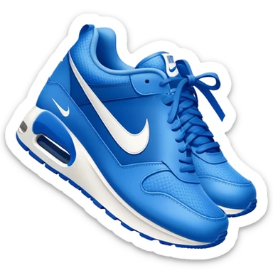 blue Nike sneakers, athletic shoes, sporty footwear sticker