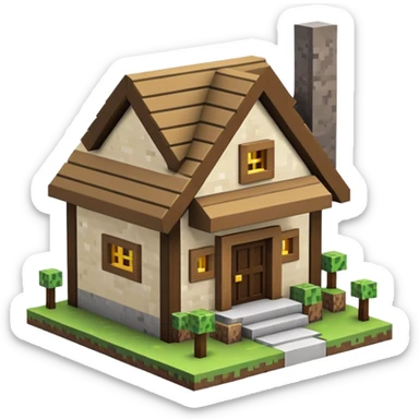 Minecraft house sticker