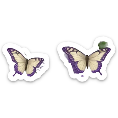Lilac bouquet with butterflies sticker