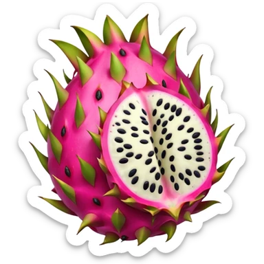 Dragon fruit emoji not spiny  sticker