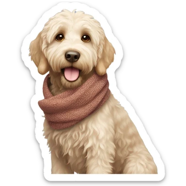 labradoodle-in-the-scarf sticker