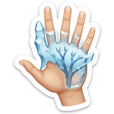 Ice in my veins gesture sticker