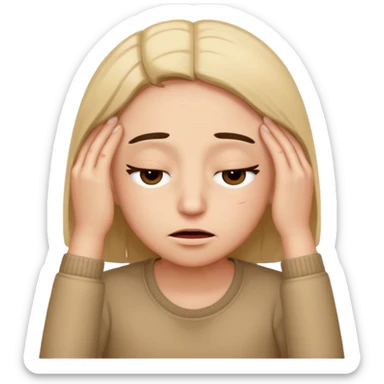 raising both eyebrows in incomprehension  closing eyes and a slight smile sticker