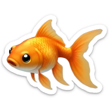 A goldfish in a fishbowl  sticker