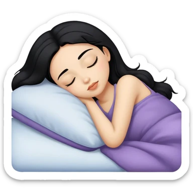 menina cabelo preto dormidno sticker