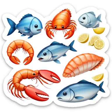 Seafood sticker
