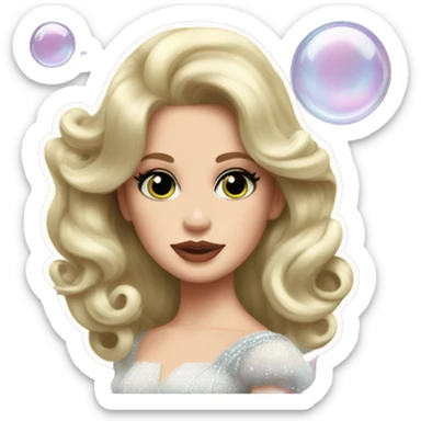 Lana del rey as galinda from wicked floating in bubble sticker
