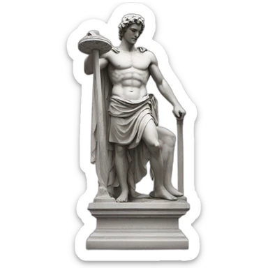 Greek god statue sticker
