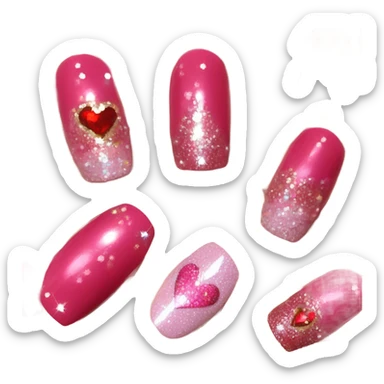 Love nails sticker
