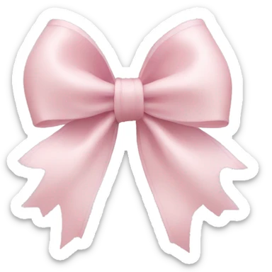 swan light pink bow sticker
