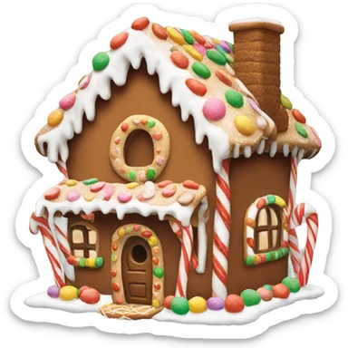 Gingerbread house cute sticker